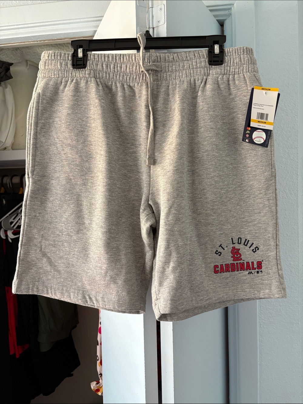 Majestic Gray St. Louis Cardinals Athletic Shorts